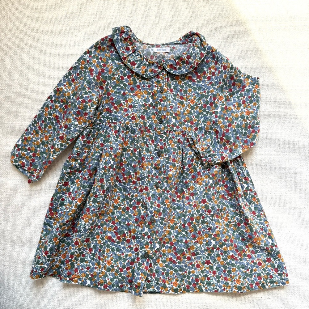Bout’chou Floral Dress 36M Liberty Style Peter Pan Collar Cotton